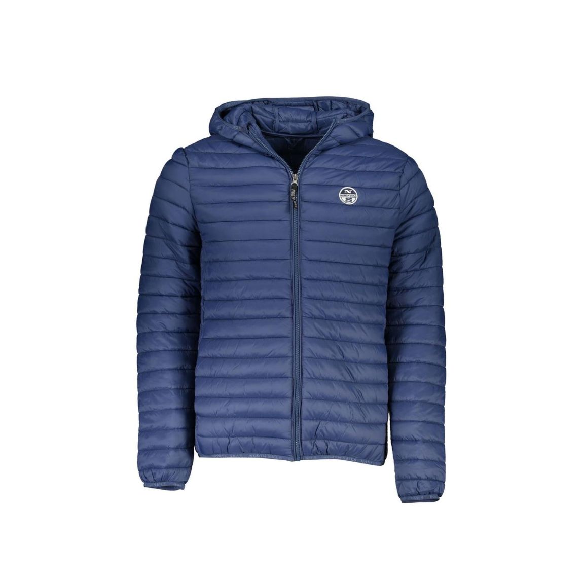 Hooded Quilted Jacket - Blue main product photo