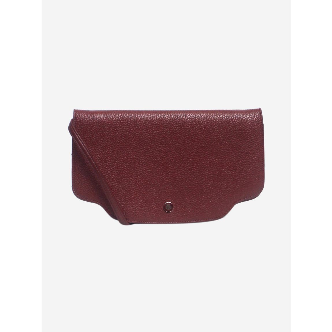 Burgundy leather crossbody bag main product photo