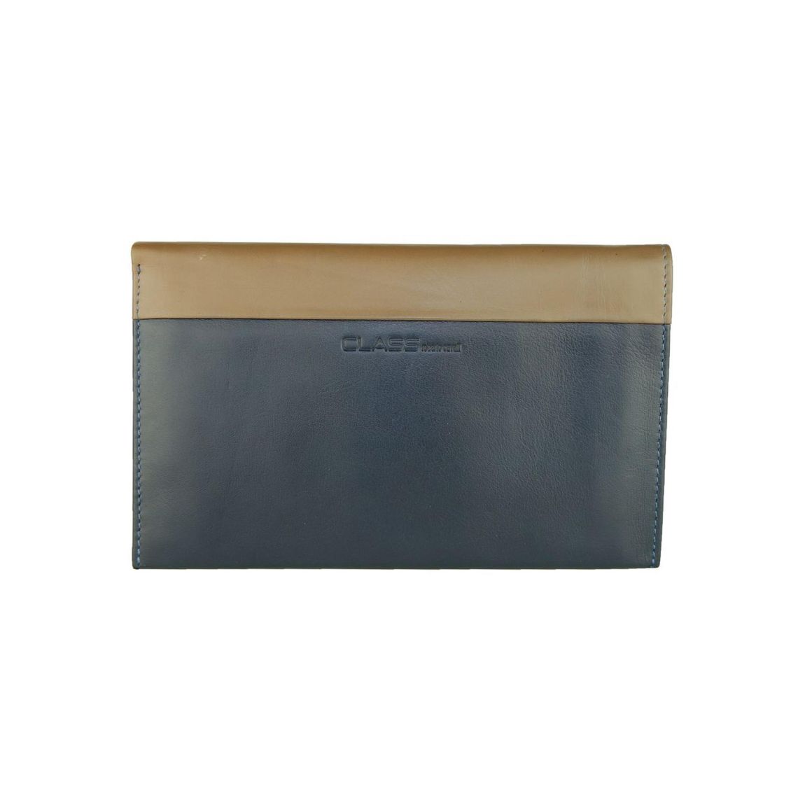 Leather Wallet TwoTone Design - Blue main product photo