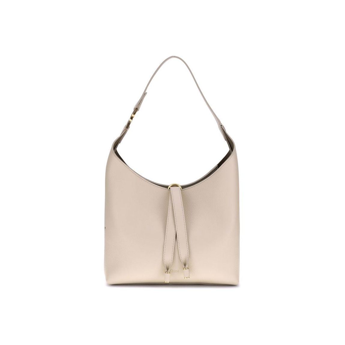 Marcie Leather Shoulder Bag with Tassel Detail Wo - Beige main product photo