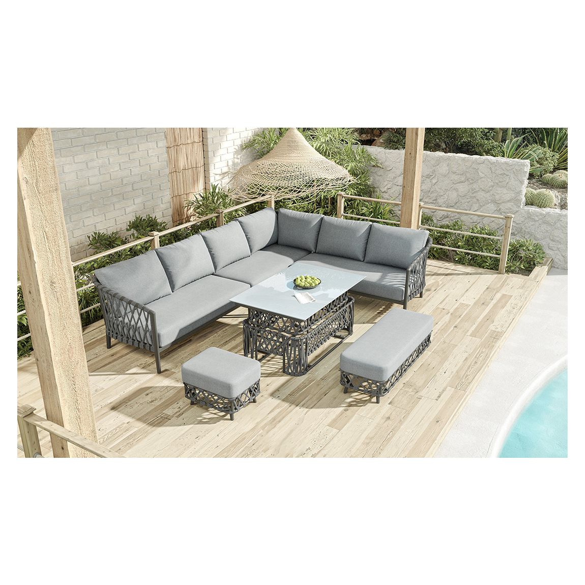Loop Rectangle Corner Sofa Dining main product photo