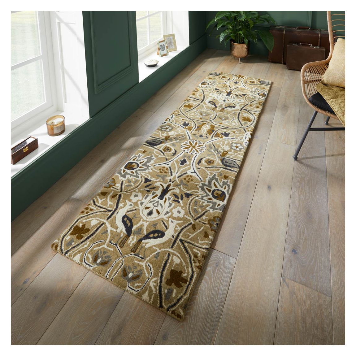 Bullerswood 127301 67x230cm Runner Rug, Stone/Mustard main product photo