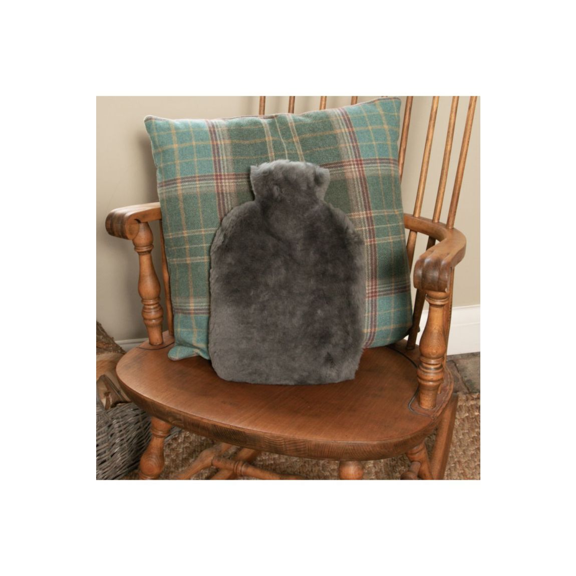 Grey Sheepskin Hot Water Bottle main product photo