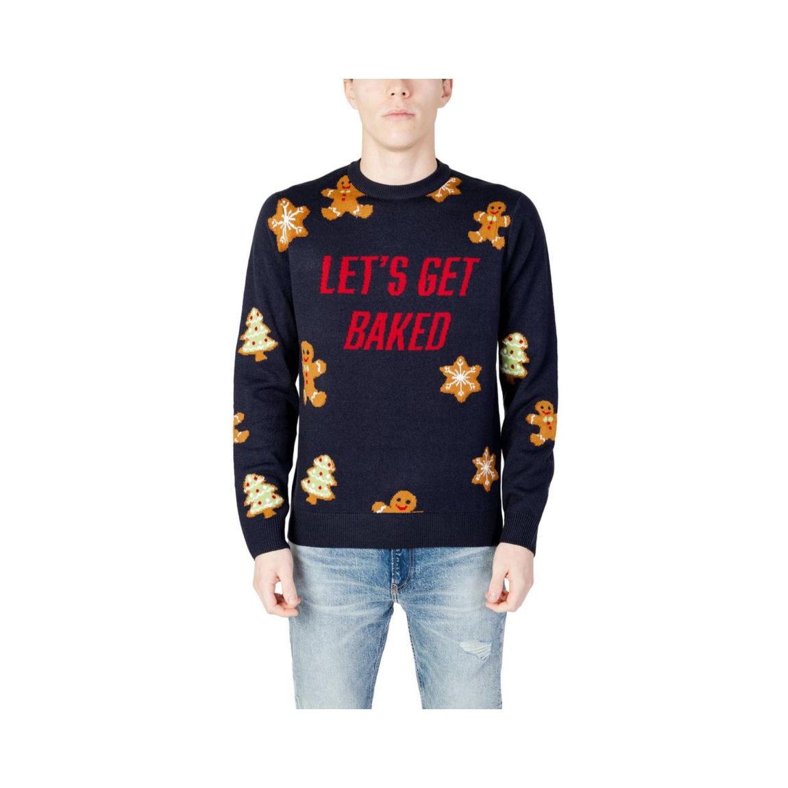 Christmas Sweater Let Get Baked - Blue main product photo