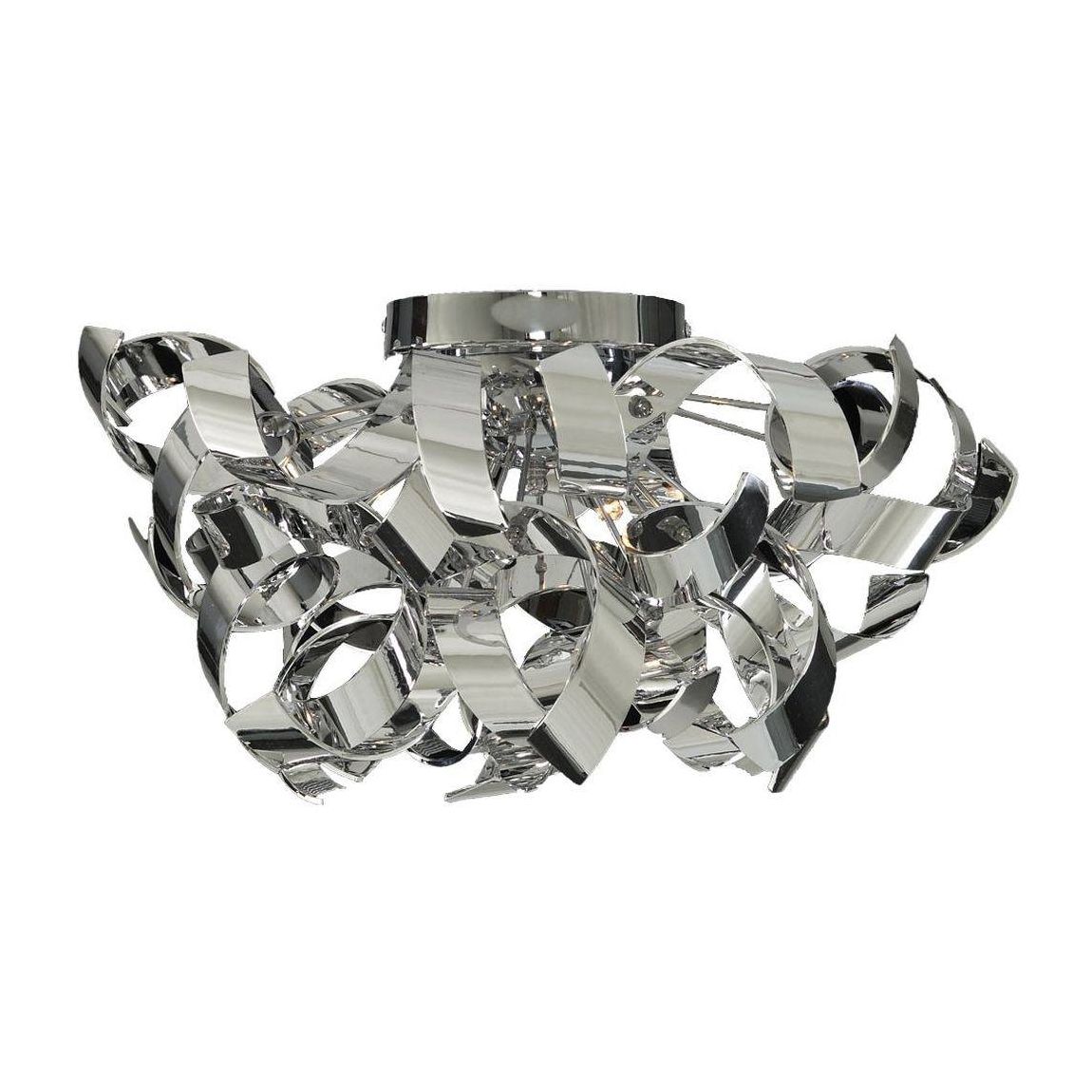 Lyndsay 3 Light Semi Flush Ceiling Light Chrome main product photo