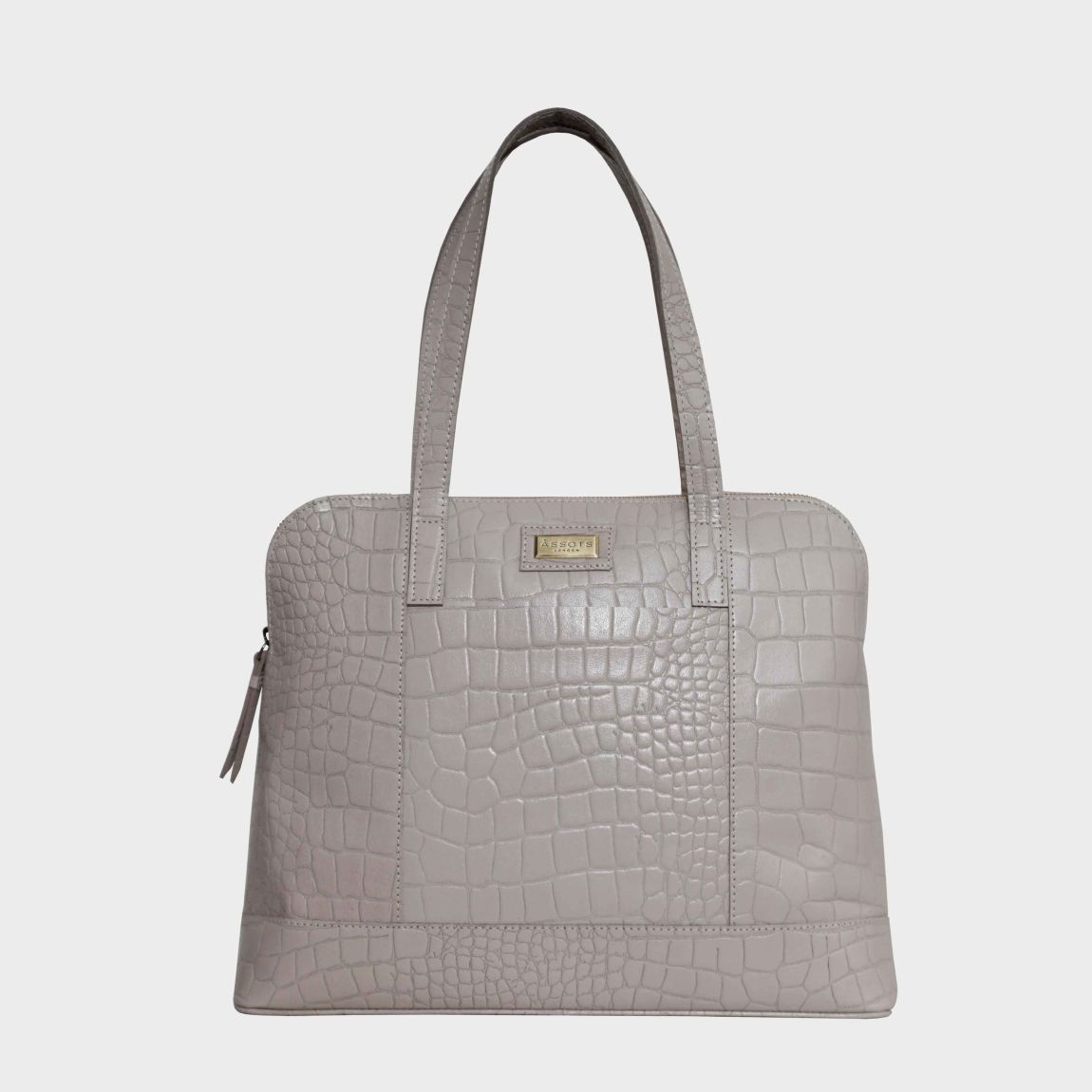 EVA' Croc Embossed Real Leather Designer Unlined Tote Bag main product photo