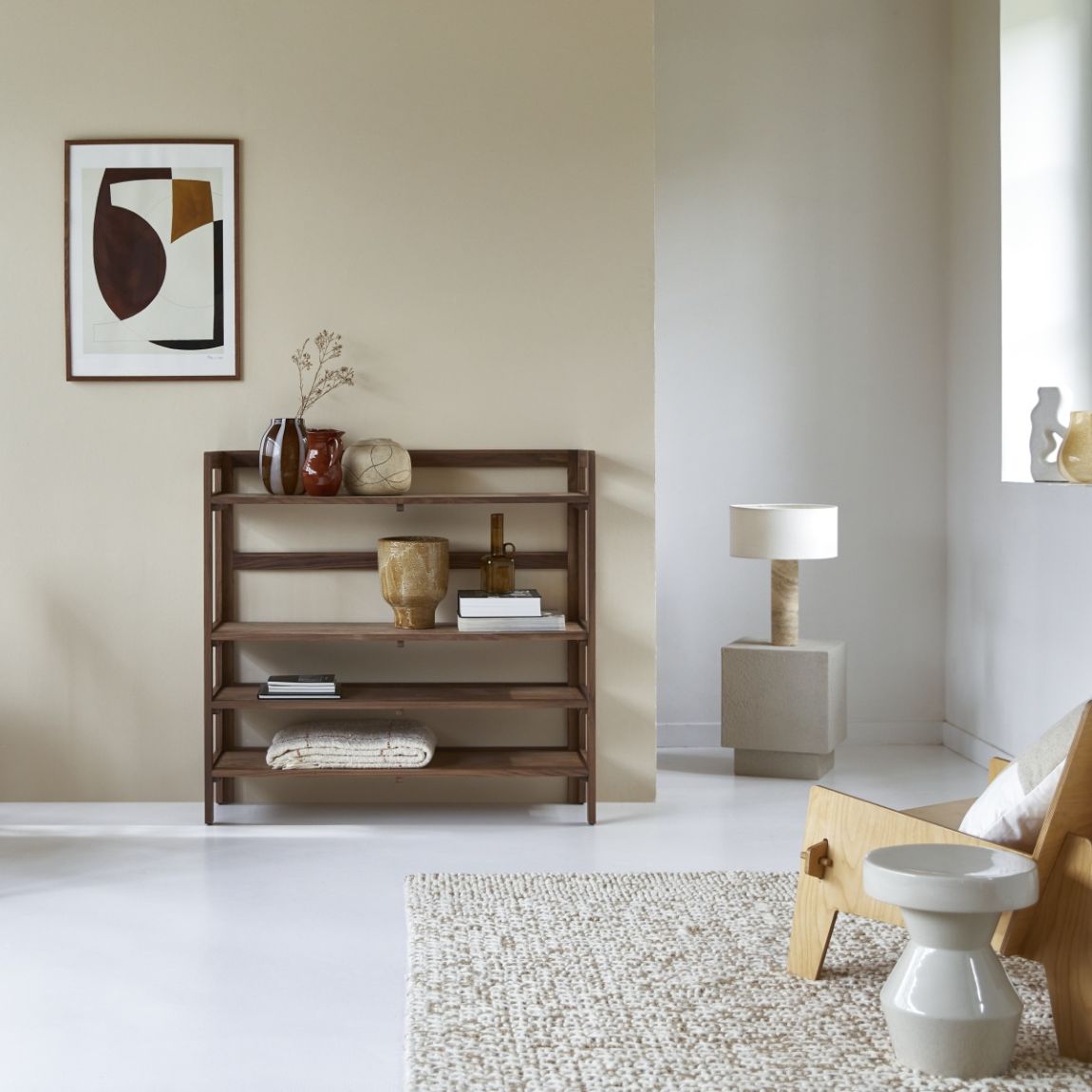Esmée - Solid walnut bookcase main product photo