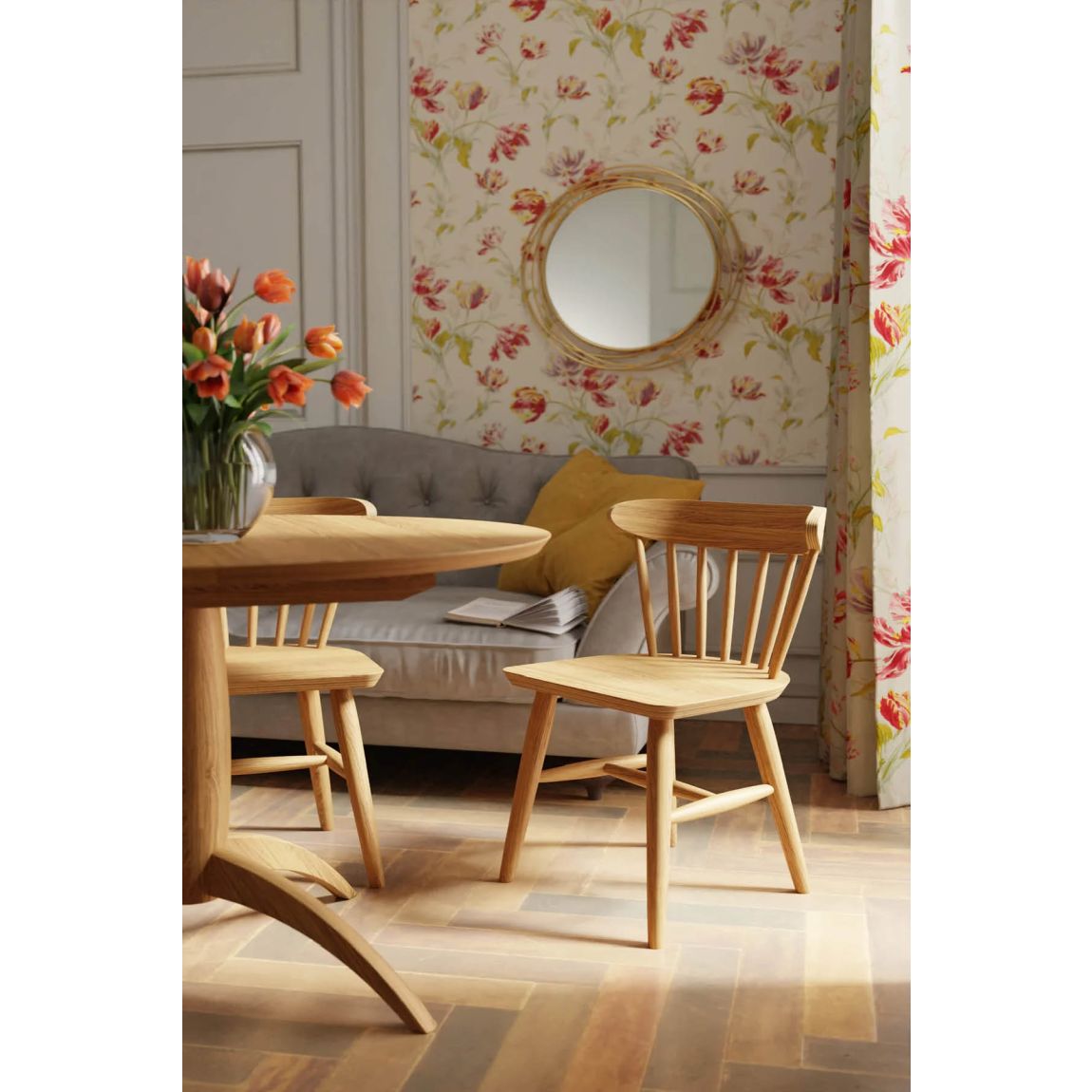 Brecon Oak Pair Of Dining Chairs main product photo