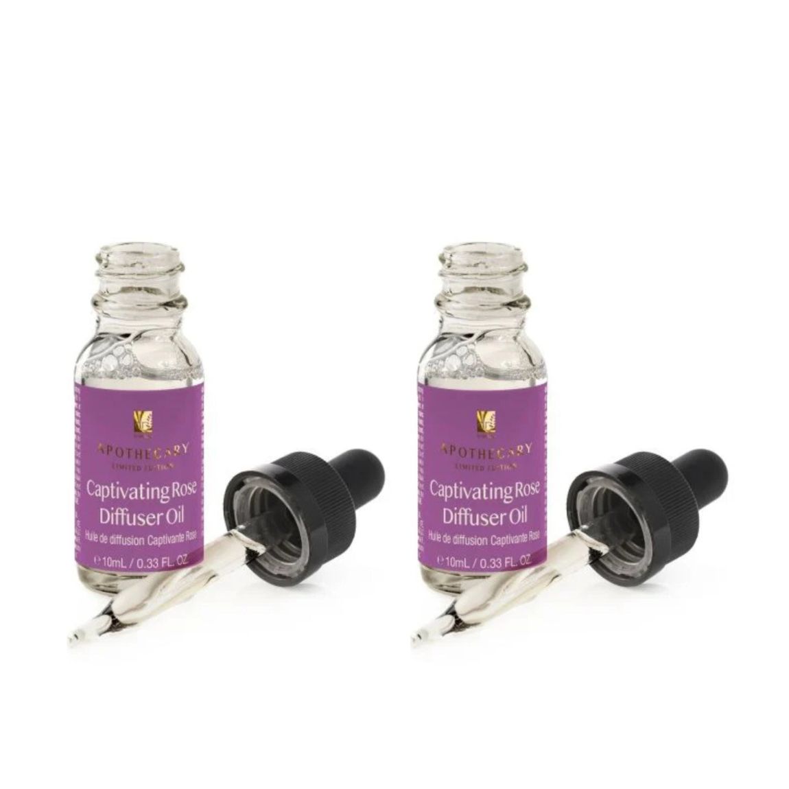 Dr Botanicals Captivating Rose Diffuser Oil 10ml Twin Value Savings Pack main product photo