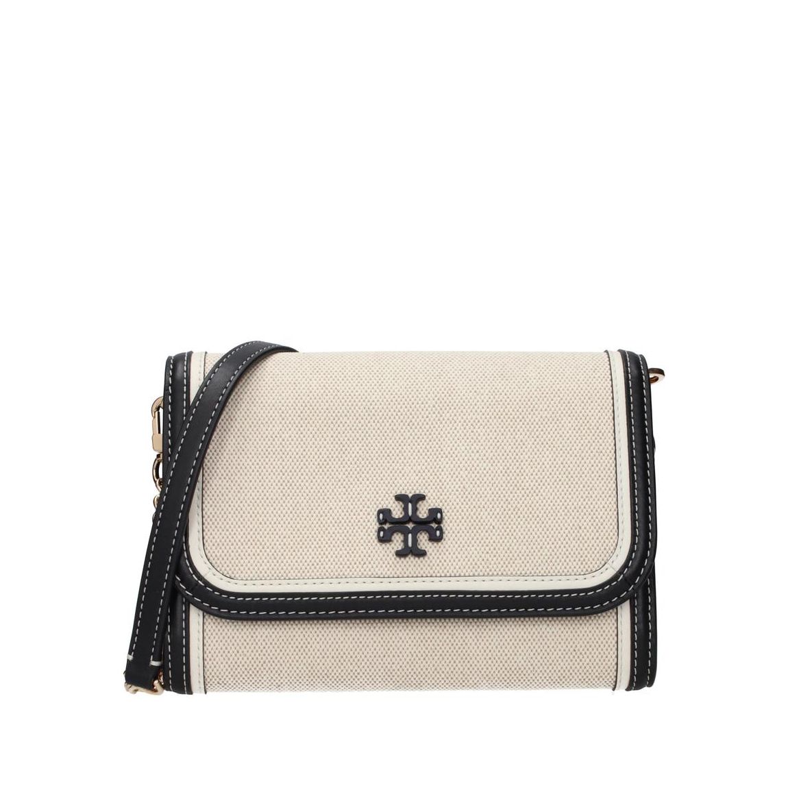 Fabric Clutch Bag with Removable Shoulder Strap and Logo Detailing main product photo