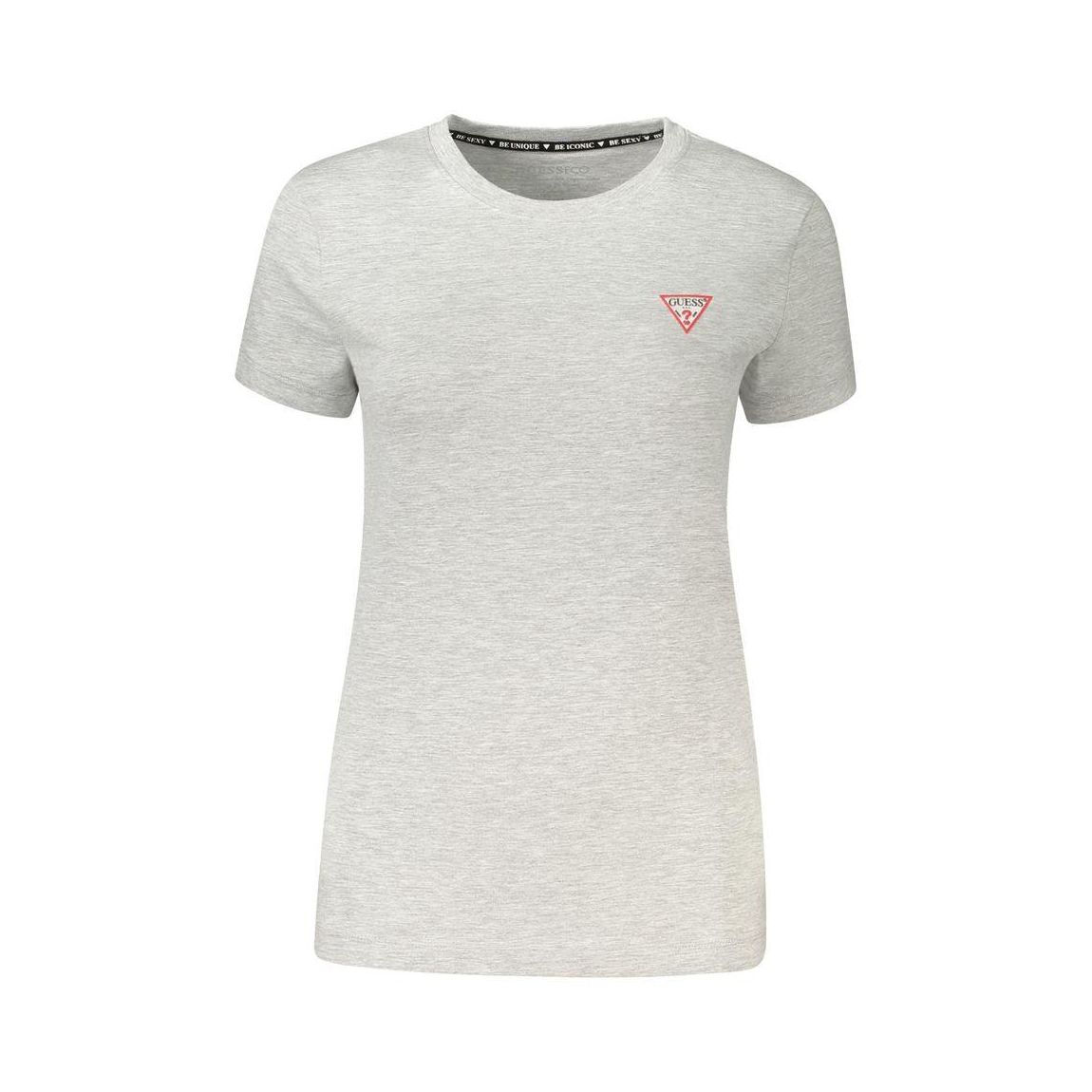 Short Sleeve Wide Neck Cotton T-Shirt with Logo Application main product photo