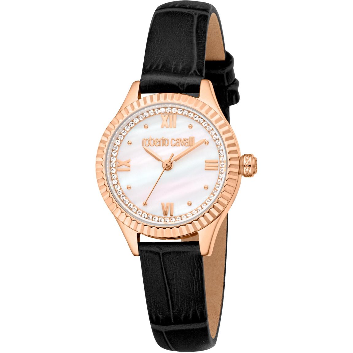 Mother of Pearl Rose Gold Watch Wo - Black Watches main product photo