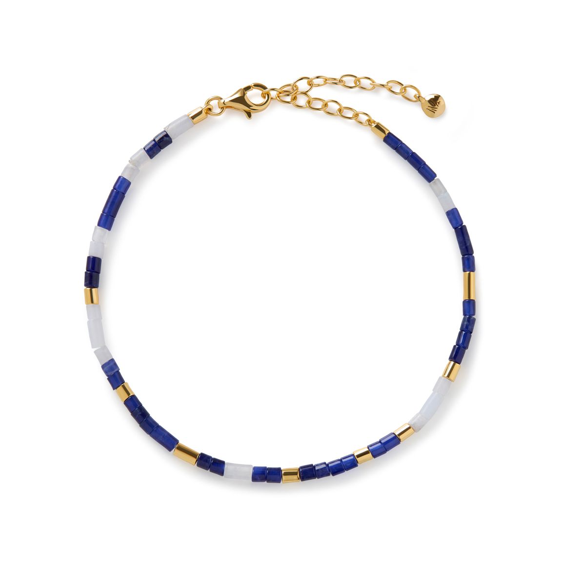Gold Vermeil Delphi Multi Gemstone Beaded Bracelet - Sodalite main product photo
