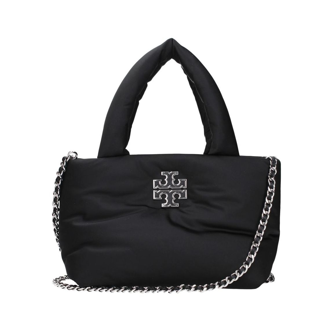 Fabric Handbag with Front Logo and Adjustable Removable Shoulder Strap main product photo