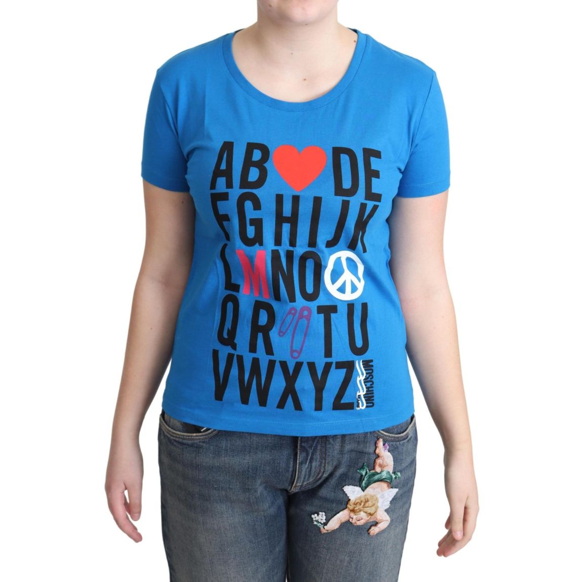 Alphabet Tee Short Sleeve Crew Neck Wo - Blue T-Shirts main product photo