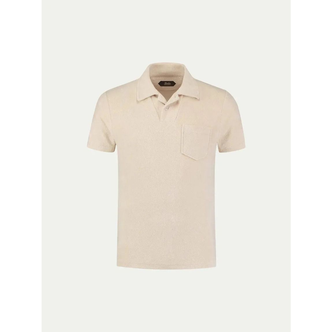 Aurelien Shell-Beige Terry Polo Shirt for Stylish Casualwear main product photo