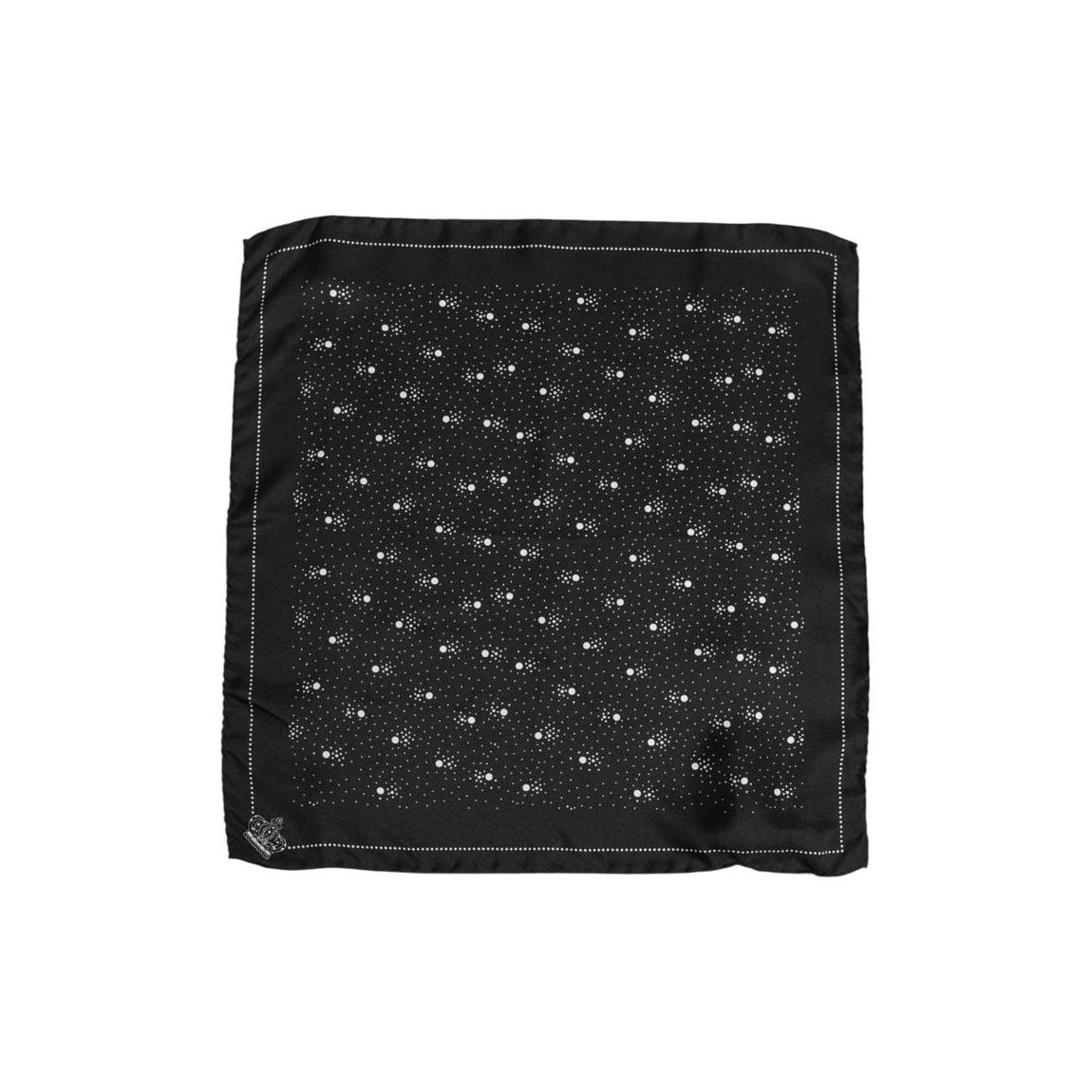 Classic Dotted Pocket Square - Black And White Scarves main product photo