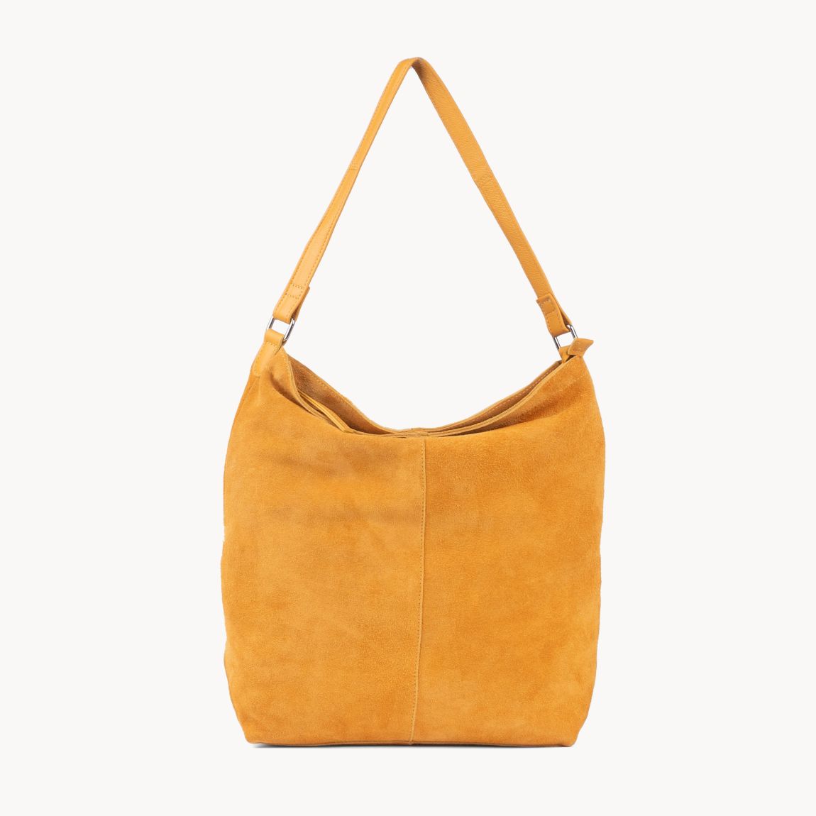 'TINA' Suede Real Leather Unlined Slouchy Shopper Tote Bag main product photo