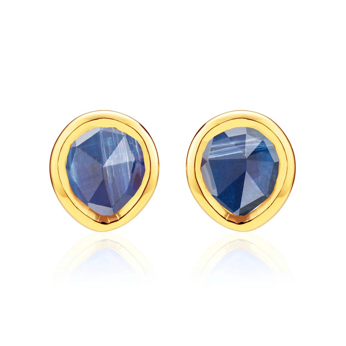 Gold Vermeil Siren Mini Stud Earrings - Kyanite main product photo