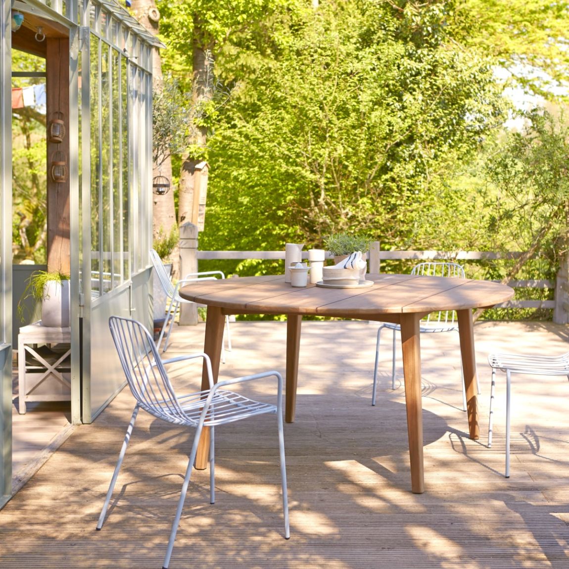 Grasshopper - Solid reclaimed teak garden Table main product photo