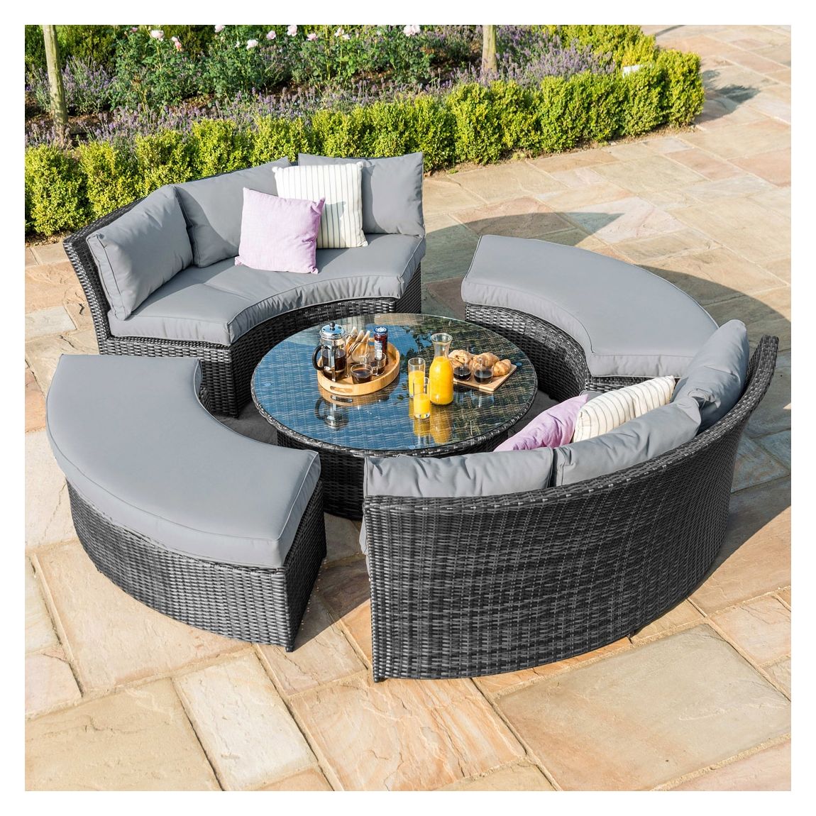 SAVE £280 - Chelsea Lifestyle Suite with Glass Table / Grey main product photo