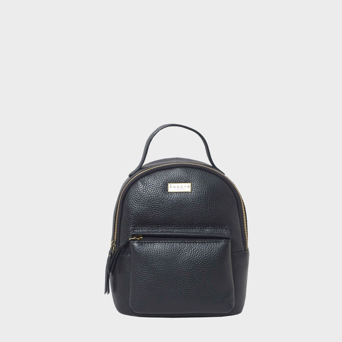 Betty' Zip Top Mini Pebble Grain Leather Backpack main product photo