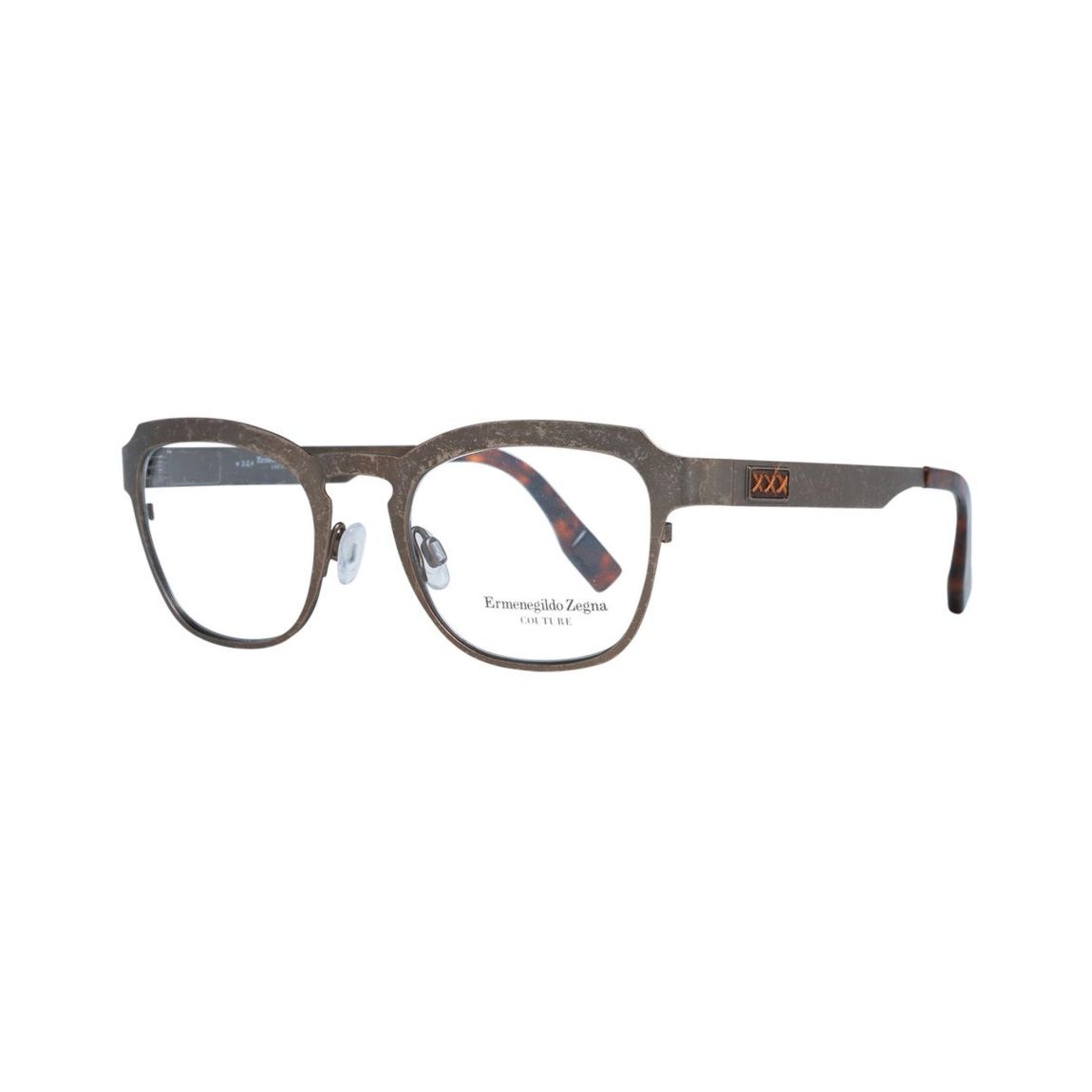 Couture Eyeglasses Textured Metal Frame - Bronze Frames For main product photo