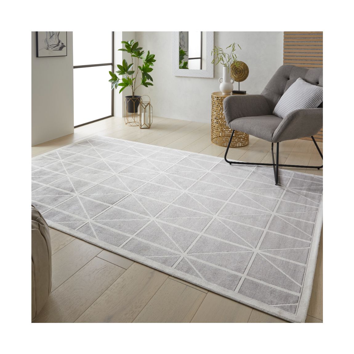 Lugano - Light Grey Ivory - 230cm x 160cm main product photo