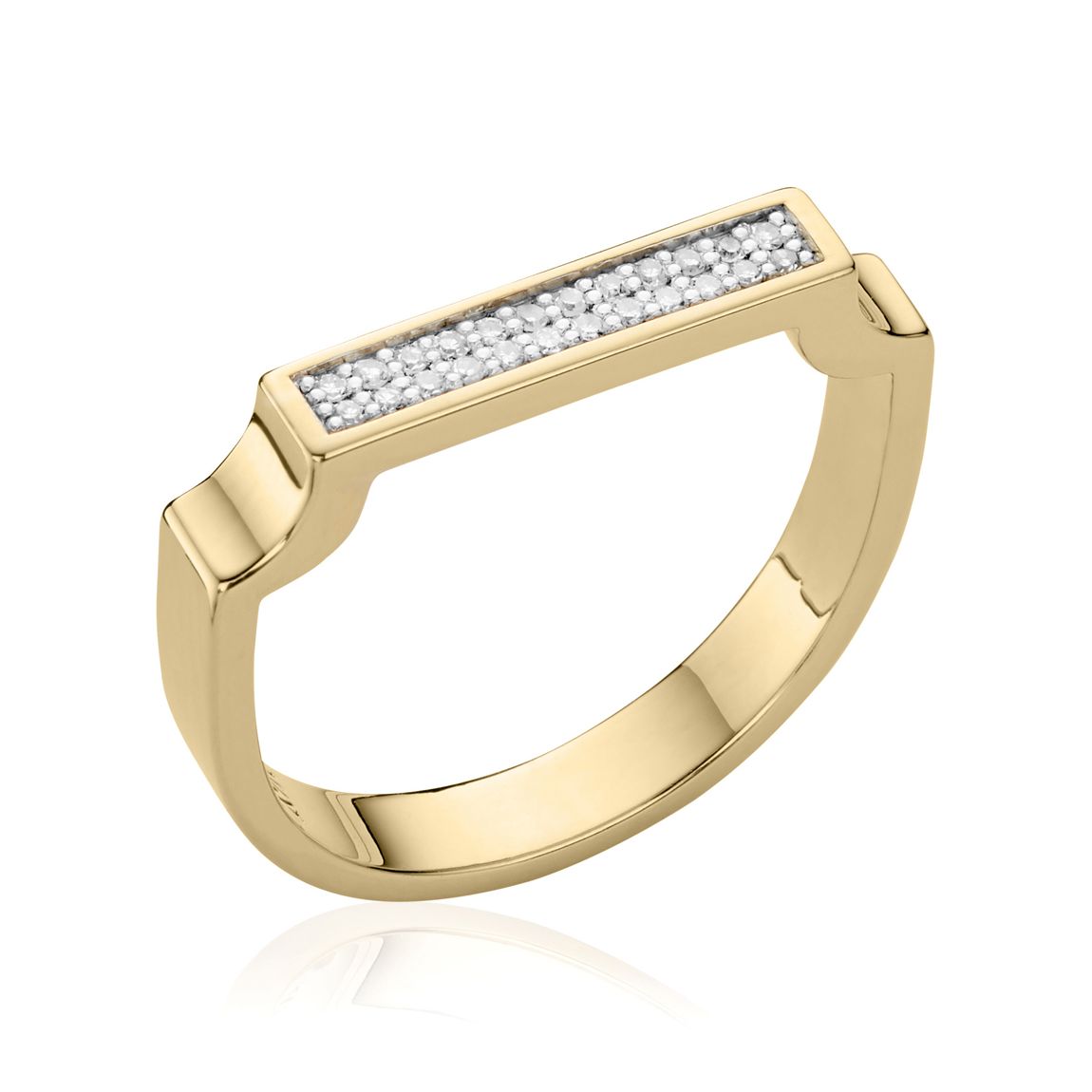 Gold Vermeil Signature Diamond Ring - Diamond main product photo