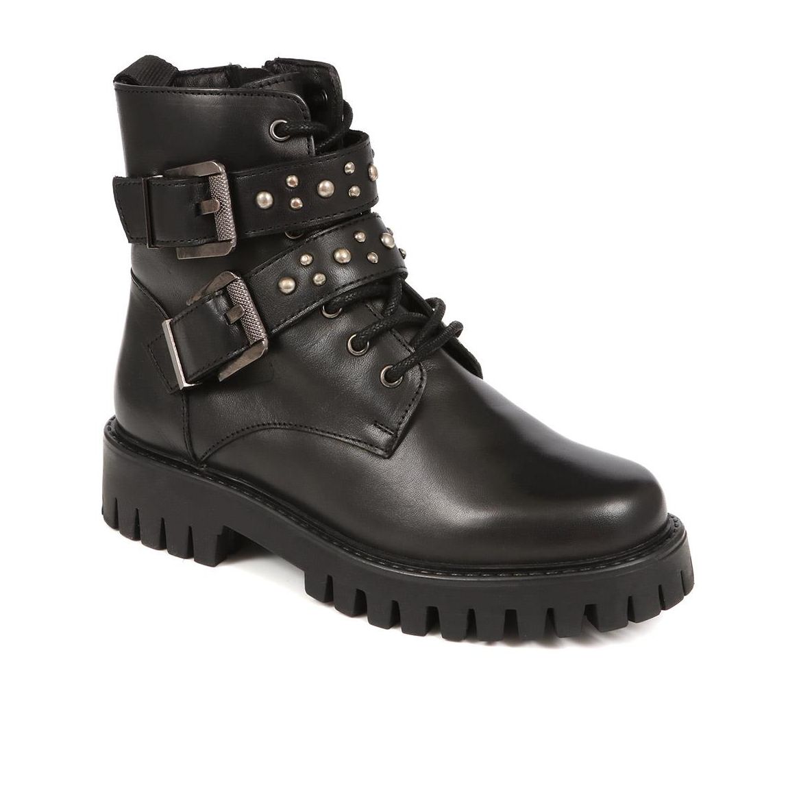 Leather Studded Biker Boots main product photo