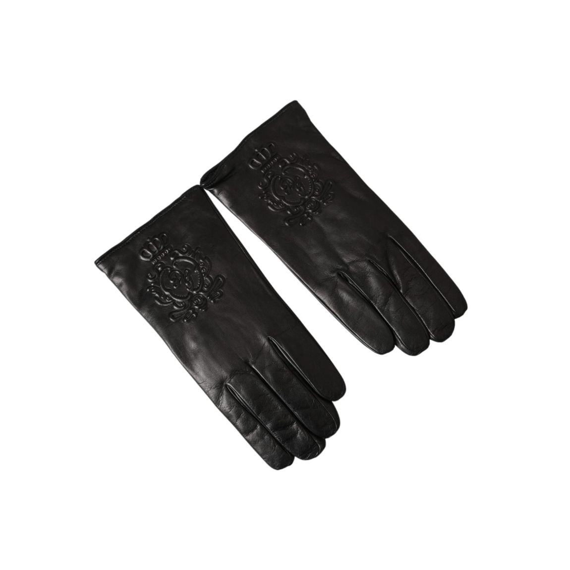 Leather Gloves Embossed Logo - Black main product photo