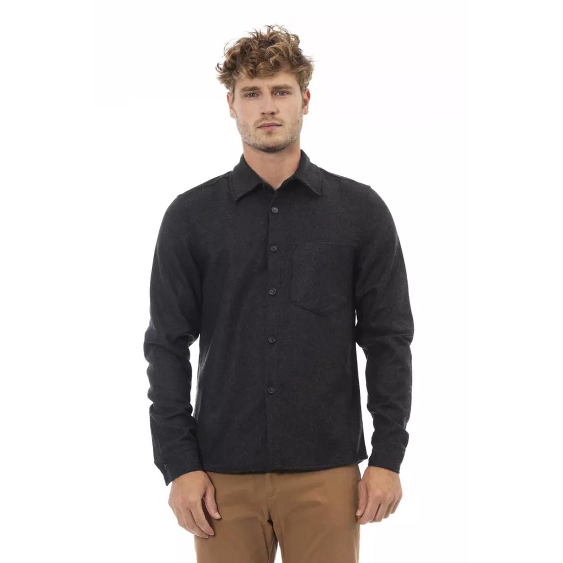 Wool Shirt LS23466 - Gray main product photo