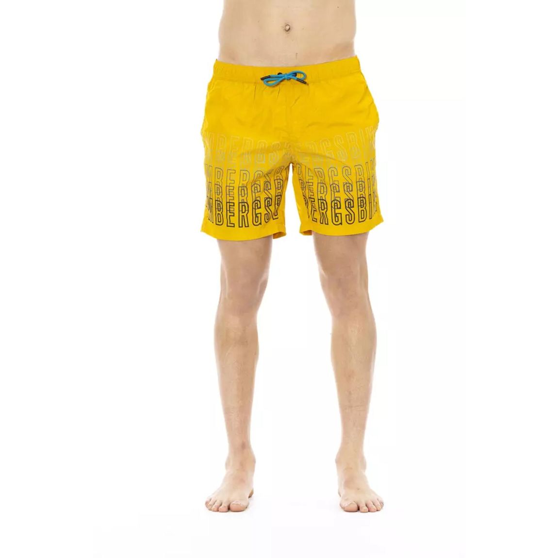 Bikkembergs Swim Trunks AllOver Print - Yellow Swimwear main product photo
