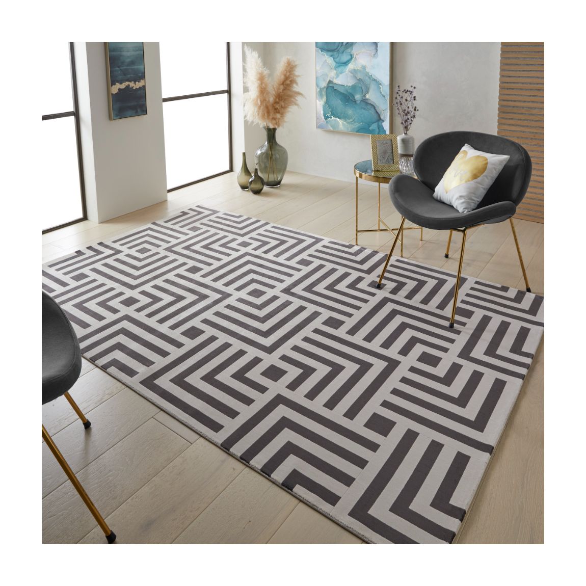 Lugano - Light Grey Anthracite - 180cm x 120cm main product photo
