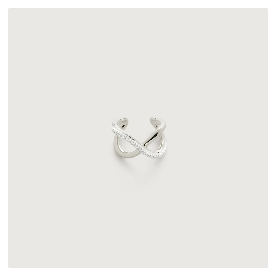 Sterling Silver Riva Crossover Diamond Ear Cuff - Diamond main product photo