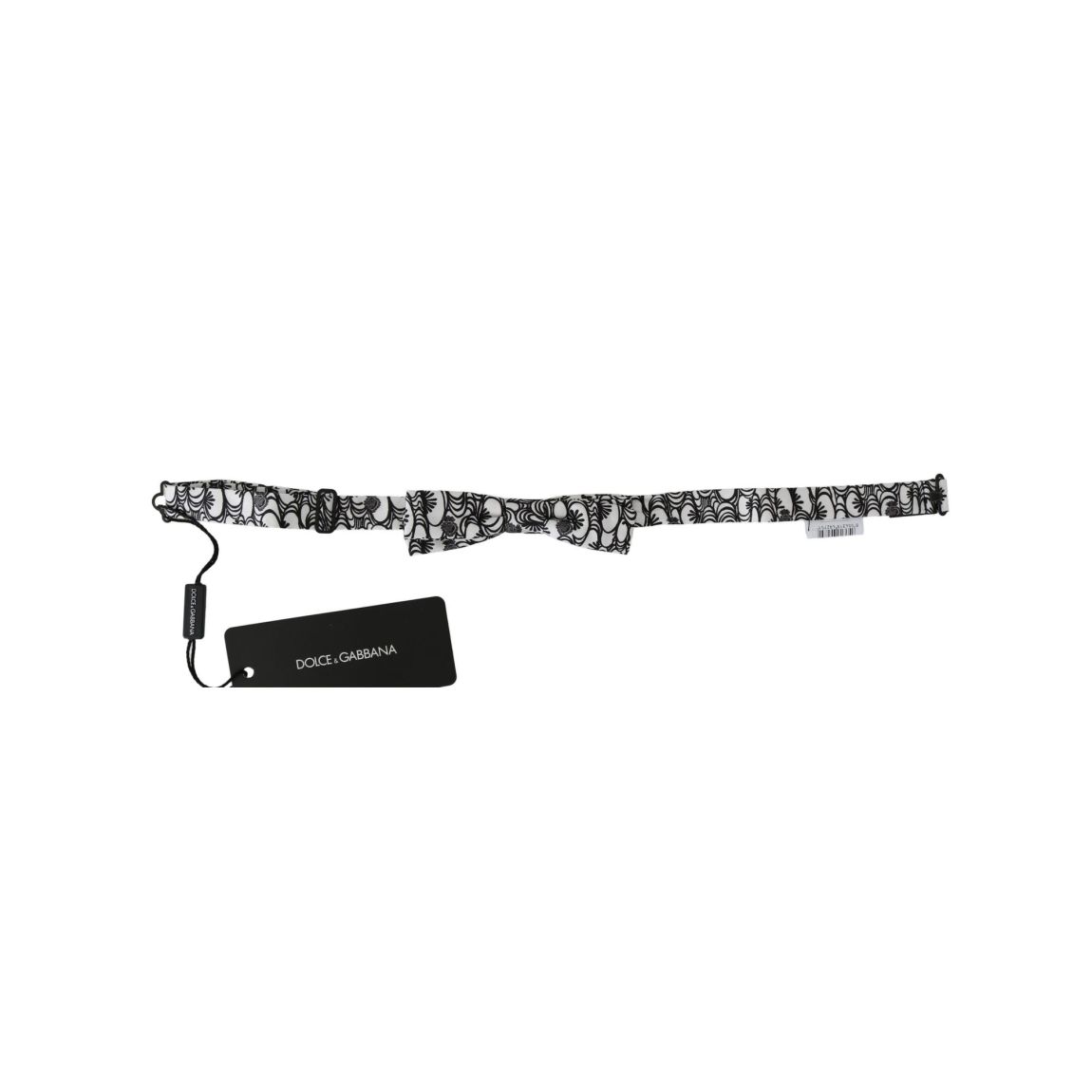 Black White Floral Bow Tie Ties main product photo