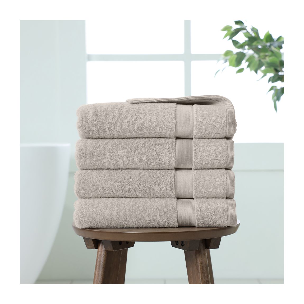 100% Cotton Silver Hand Towels (Pack of 4) main product photo