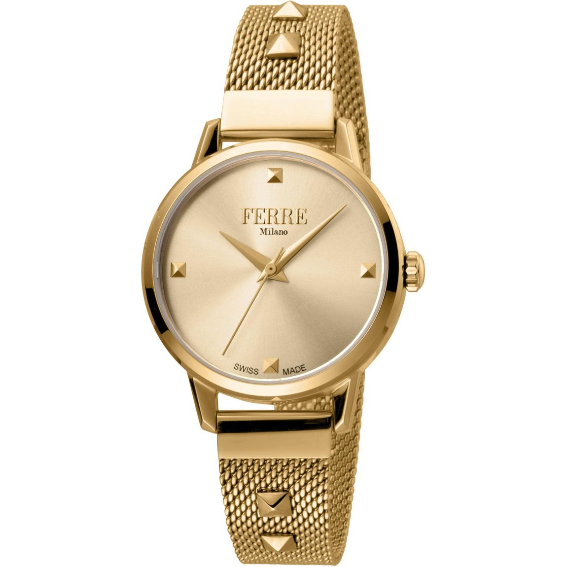Pyramid Gold Mesh Watch Wo - Yellow Watches main product photo
