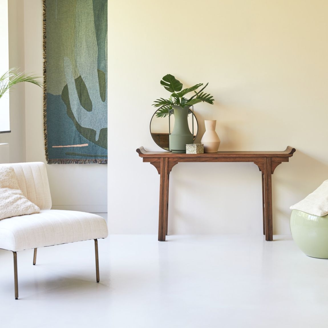 Arun - Solid elm console table main product photo