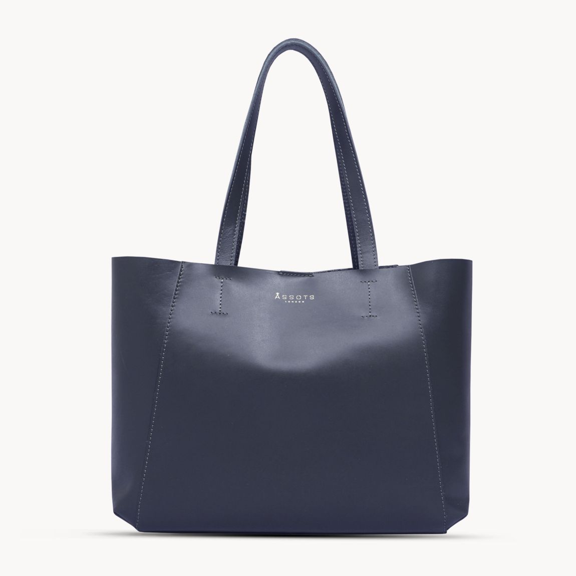 ADELA' Smooth Real Leather Unlined Designer Tote Bag main product photo