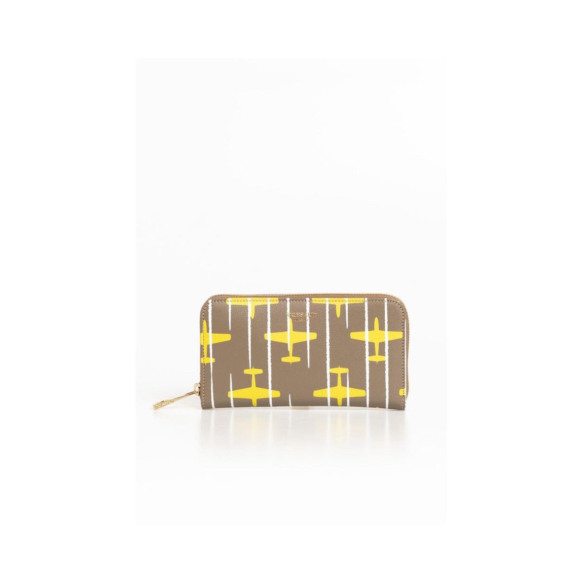 ZipAround Airplane Print Wallet Wo - Beige main product photo