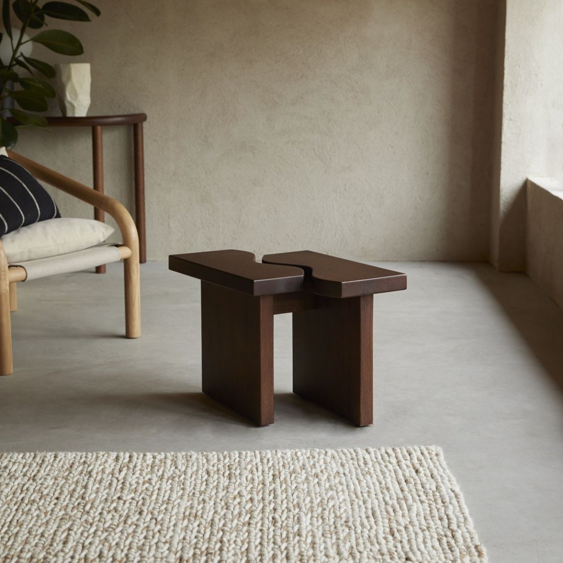 Opéra - Solid oak side table main product photo