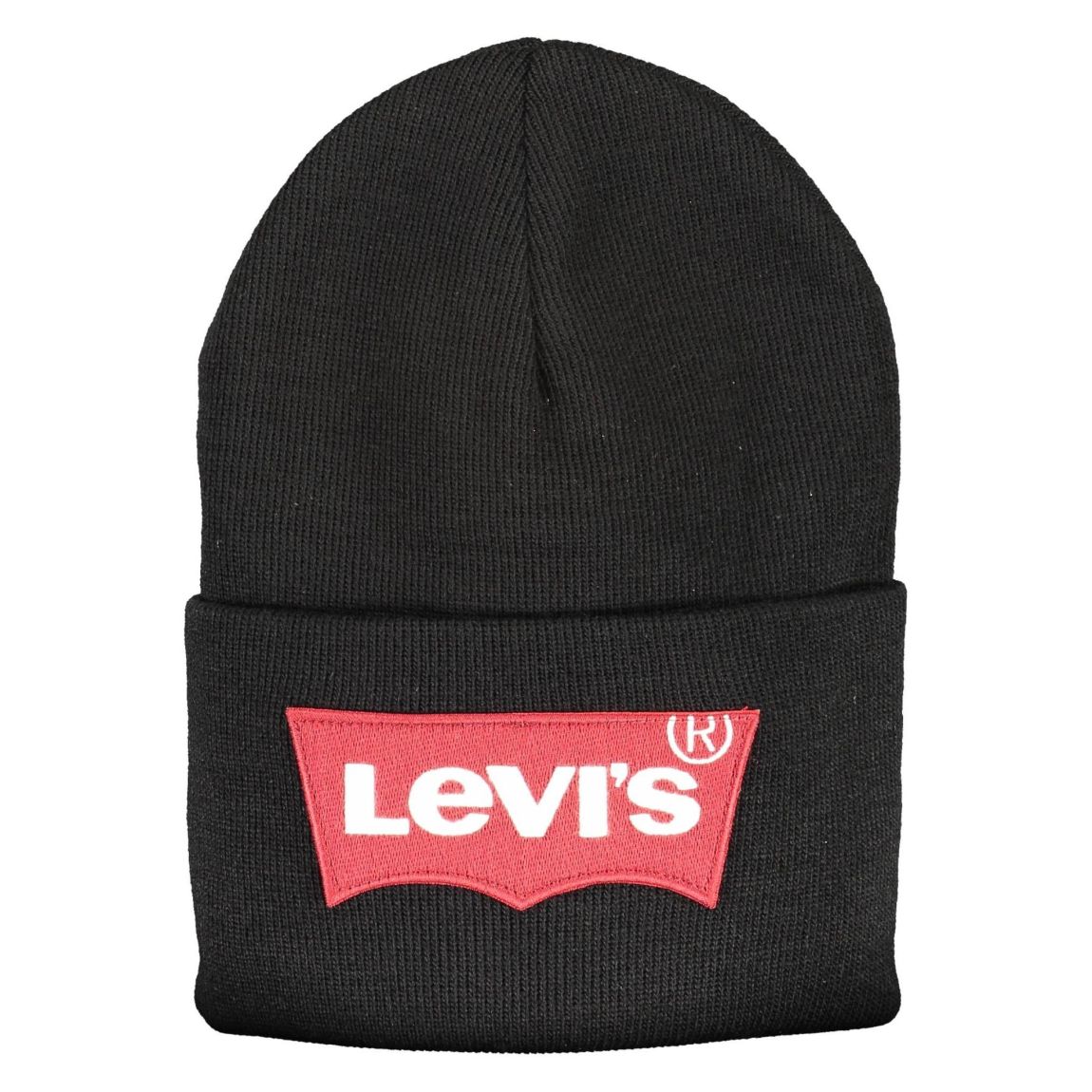 Levi Red Tab Cuffed Beanie - Black Hats main product photo