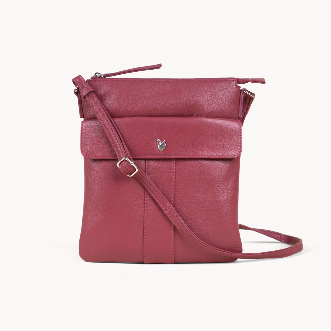 'AMBA' Soft Nappa Full Grain Real Leather Crossbody Bag main product photo