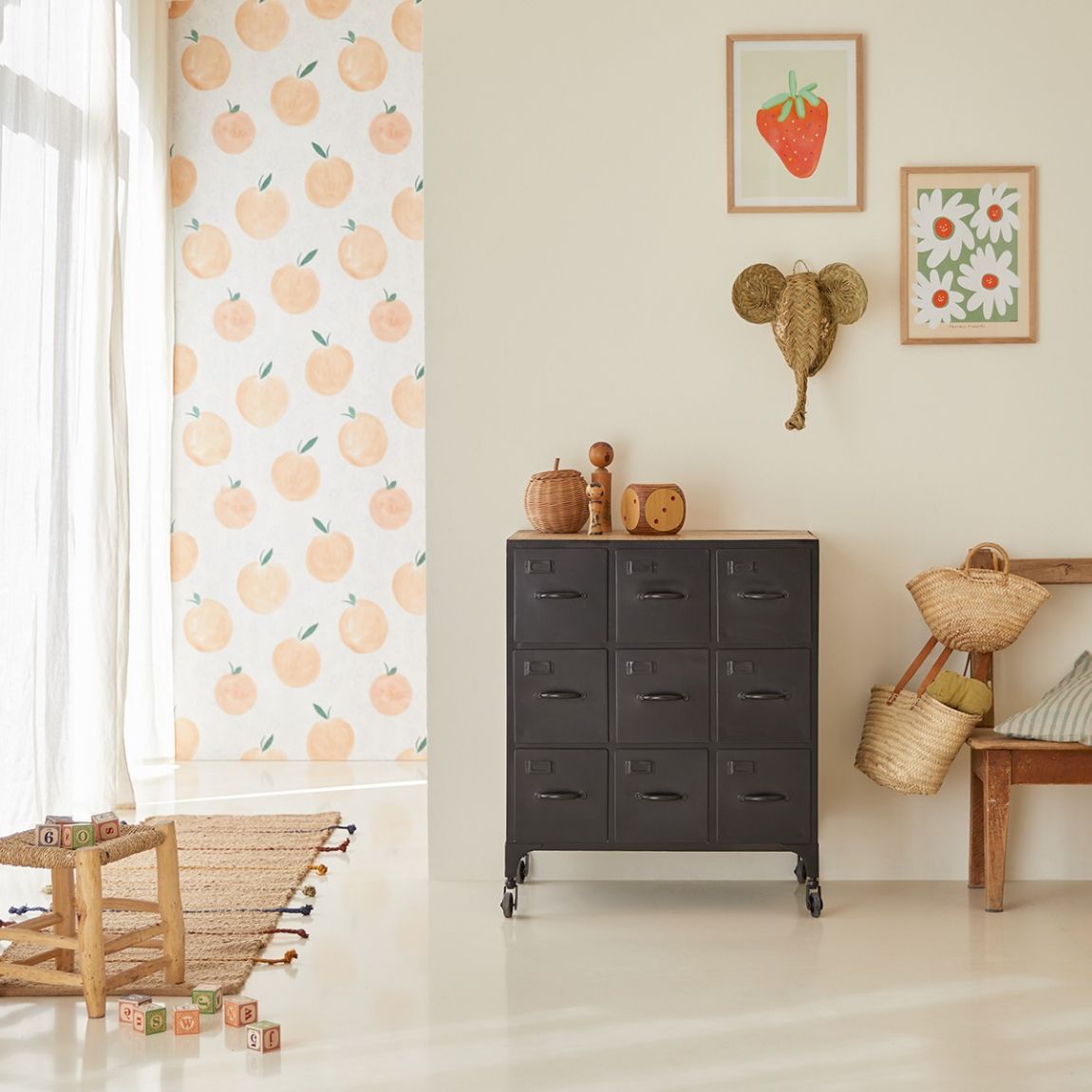 Industriel - Children's metal chest of drawers main product photo