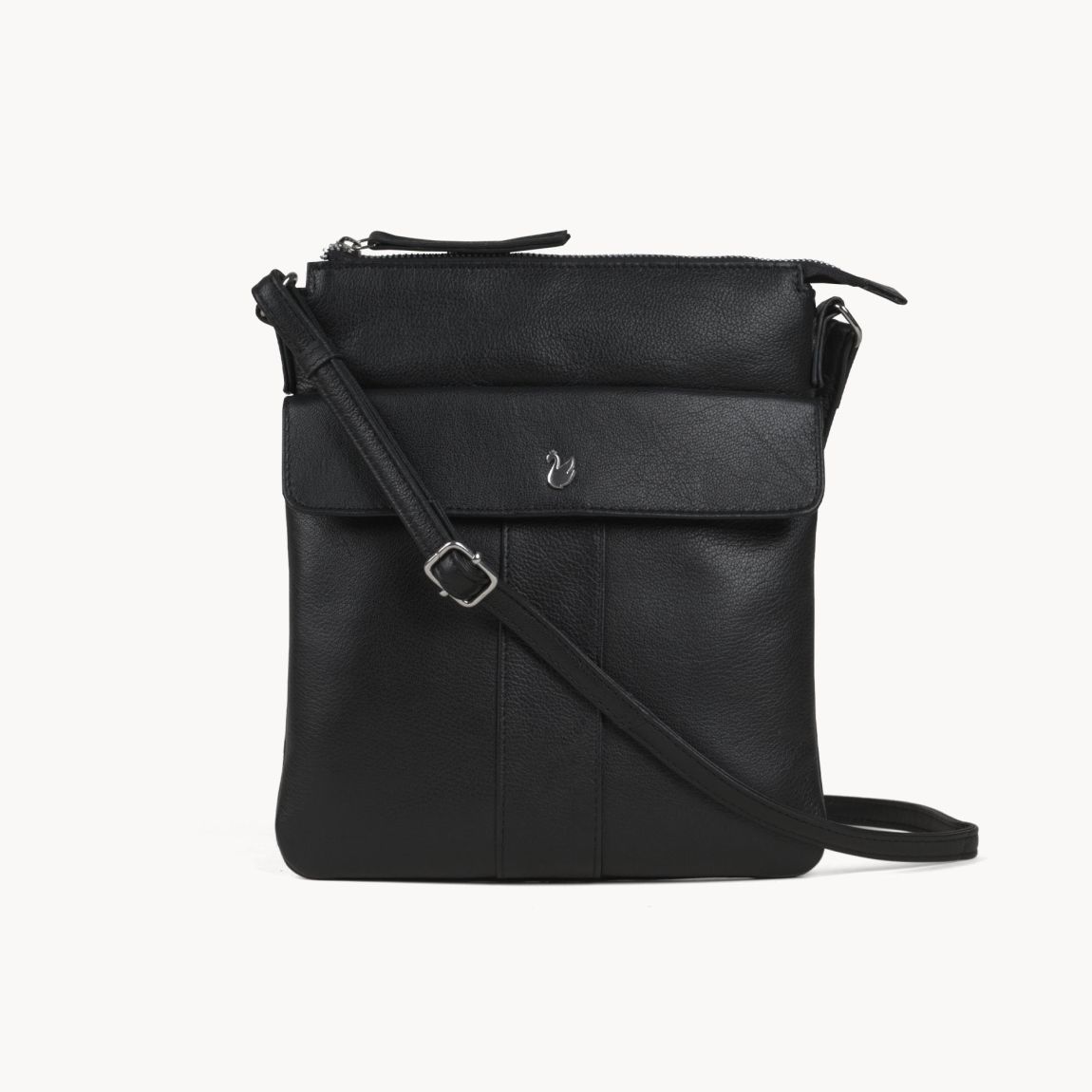 'AMBA' Soft Nappa Full Grain Real Leather Crossbody Bag main product photo