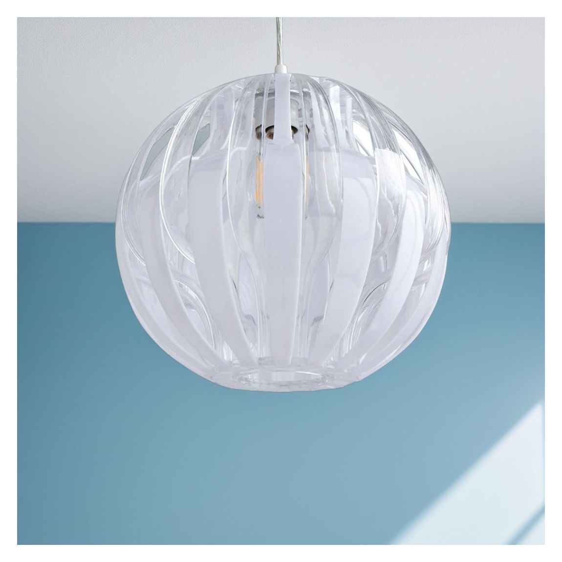 Bimber White Easy-Fit Pendant Ceiling Light main product photo