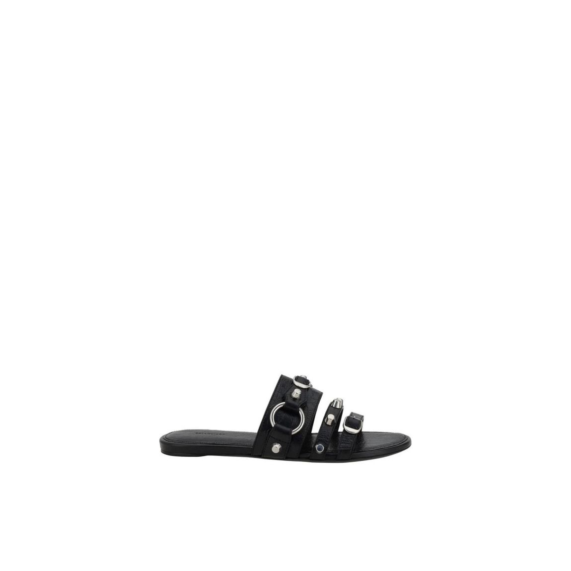 Hardware Slides Sandals Flat Wo - Black main product photo