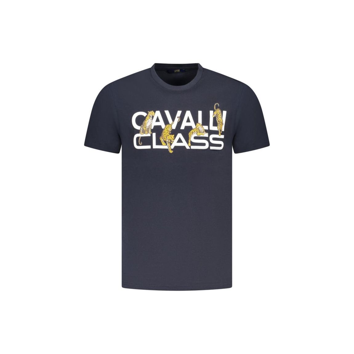 Cavalli Class Leopard Print Tee - Blue T-Shirts main product photo