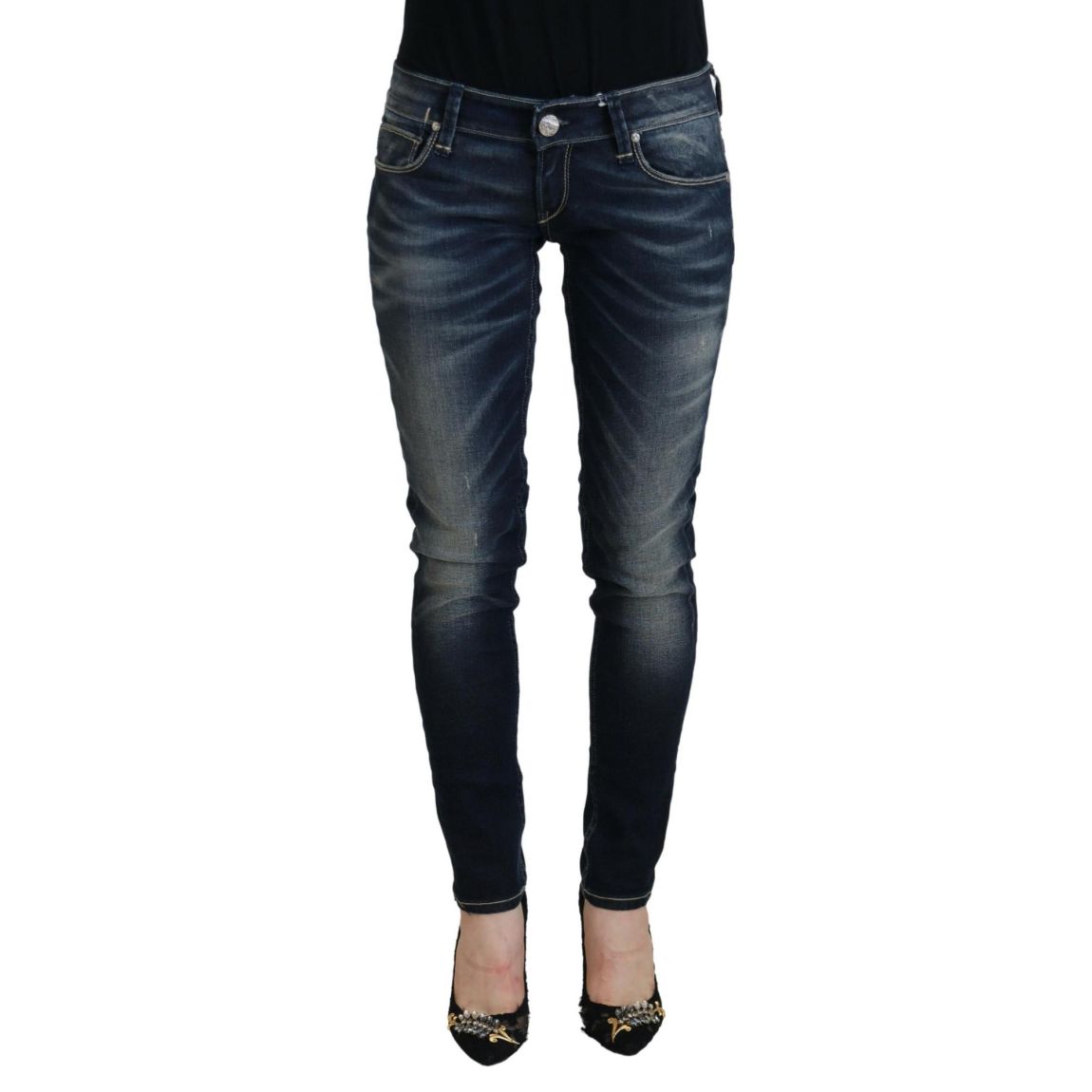 Mid Rise Skinny Jeans PAN74114 Wo - Blue Jeans main product photo
